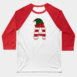 Letter A (Christmas Alphabet) Baseball T-Shirt